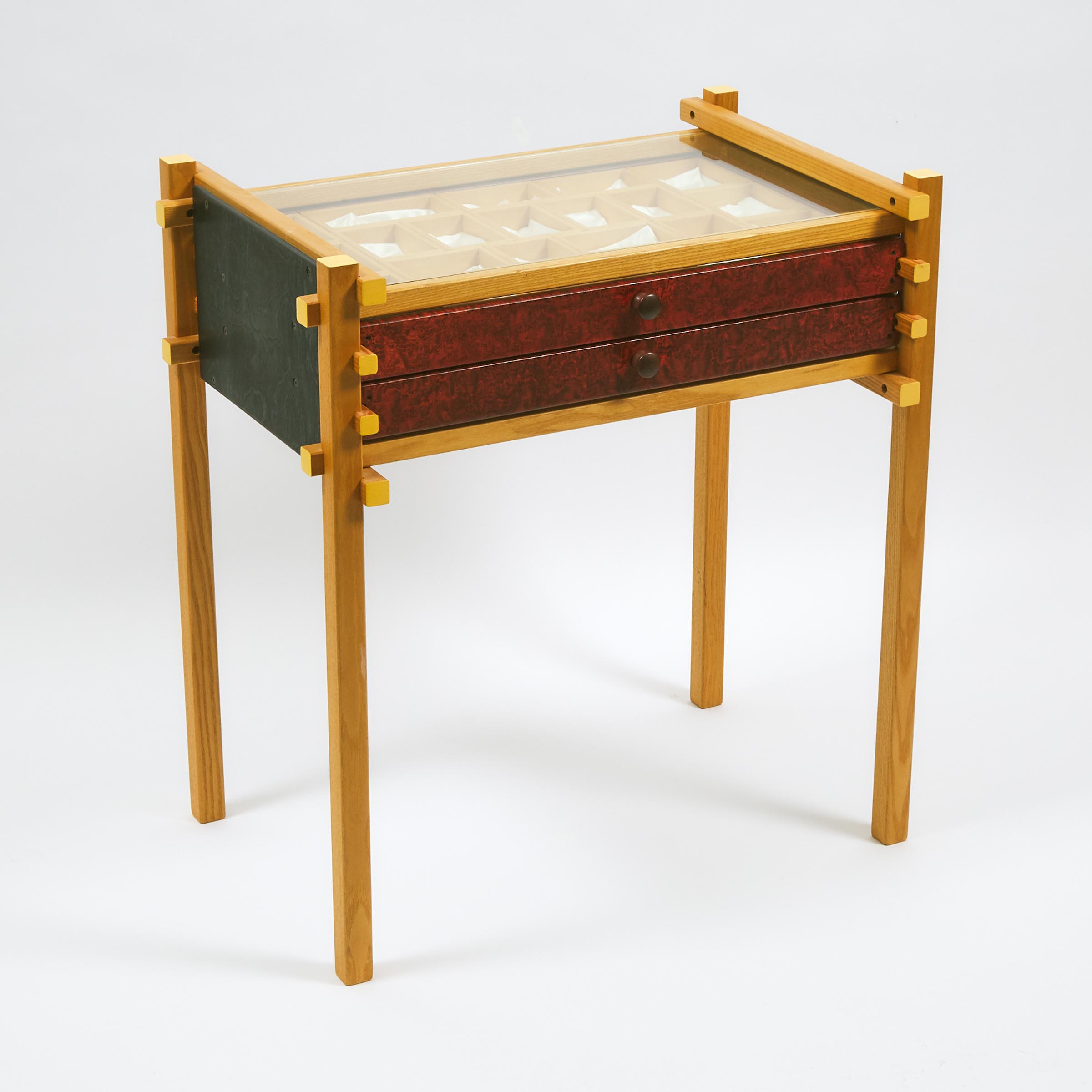 A Bauhaus-Style Two-Drawer Glass