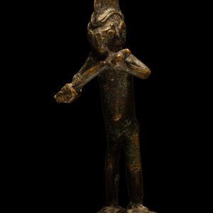 A Baule Bronze Standing Figure West
