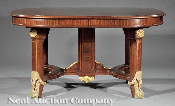 A Beaux Arts Mahogany Parquetry and