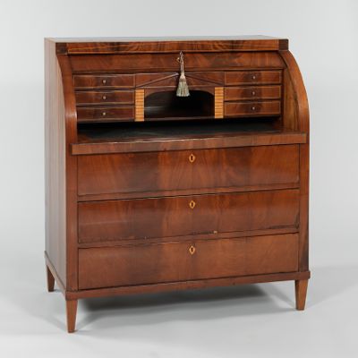 A Beidermeier Cylinder Roll Top