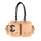 A BEIGE CHANEL LARGE LIGNE CAM