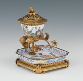 A Beijing Enamel and Bronze As