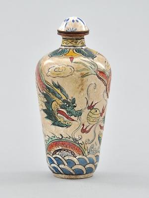 A Beijing Enamel on Copper Snuff