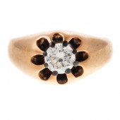 A BELCHER SET DIAMOND RING IN