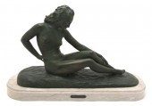 A Belgian Bronze Figure Paule