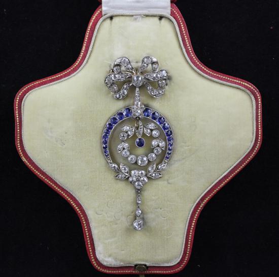 A Belle Epoque sapphire and diamond