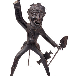 A Benin Style Bronze Figure with
