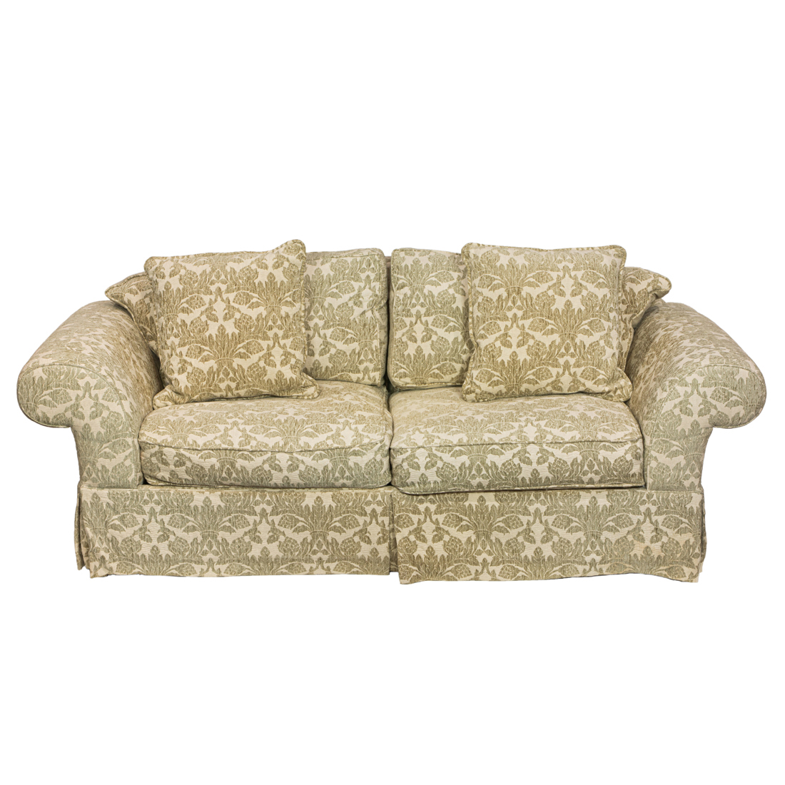 A BERNHARDT SOFA WITH FLORAL