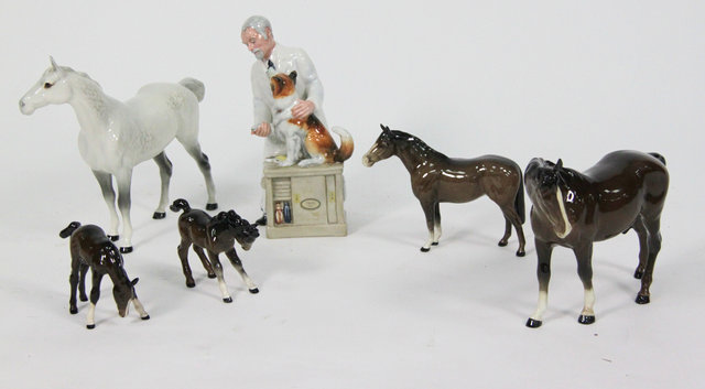 A Beswick figure of a grey horse