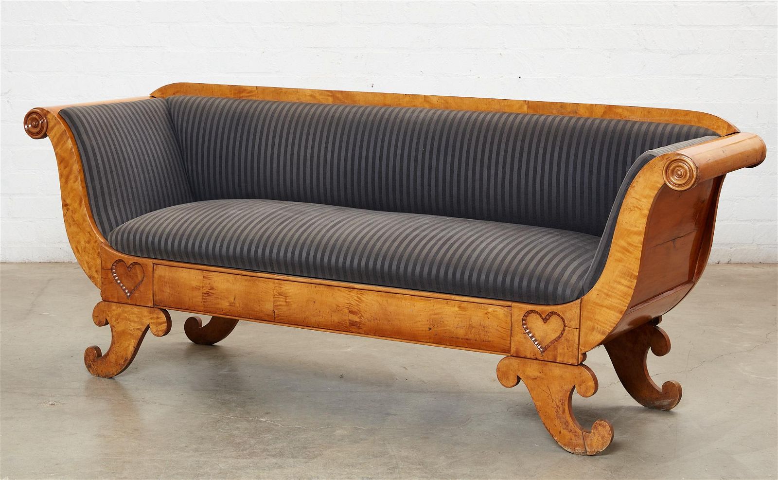 A BIEDERMEIER BIRCH SOFAA