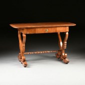 A BIEDERMEIER CARVED FRUITWOOD