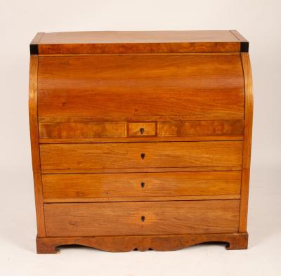 A Biedermeier cylinder bureau,