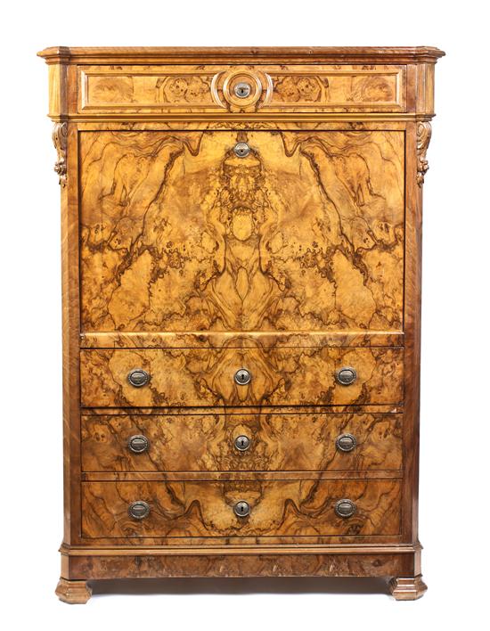 A Biedermeier Style Burr Walnut