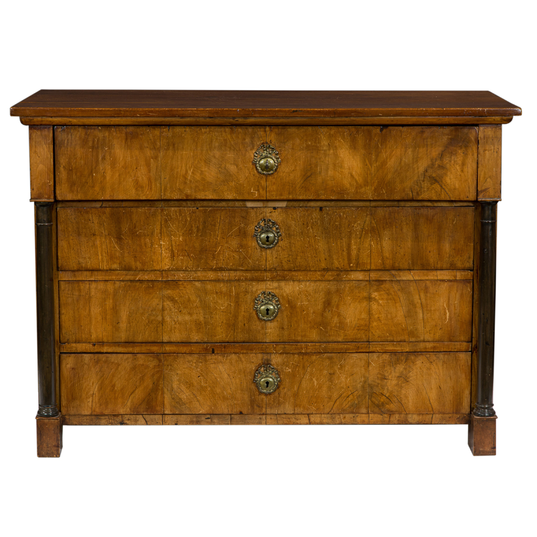 A BIEDERMEIER STYLE MAPLE COMMODE A