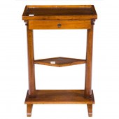 A BIEDERMEIER TIERED SINGLE DR