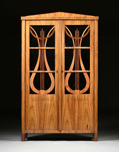 A BIEDERMEIER WALNUT AND CHERRY