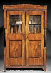 A Biedermeier Walnut and Eboni