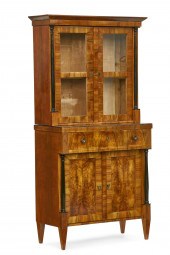 A BIEDERMEIER WALNUT DISPLAY C