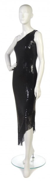 A Bill Blass Black Sequin Cock