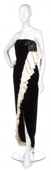A Bill Blass Black Velvet and