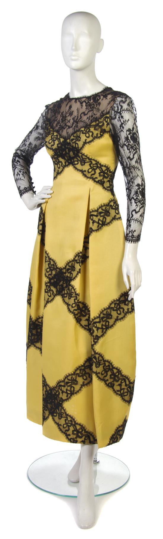 A Bill Blass Yellow Silk and