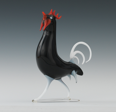 A Bimini Werkstatte Glass Rooster