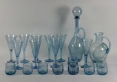 A Biot blue soda glass set com