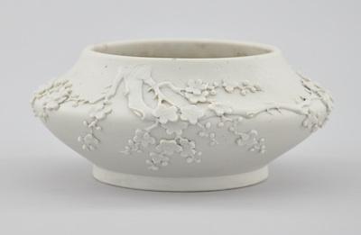 A Biscuit Porcelain Vase The low