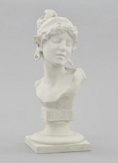 A Bisque Porcelain Bust of "No