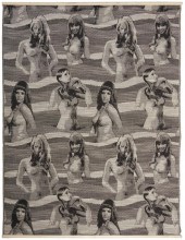 A BLACK AND WHITE MODERN "TAPE