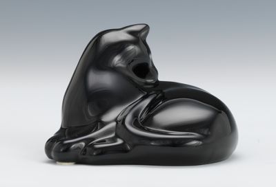 A Black Baccarat Crystal Figuine of