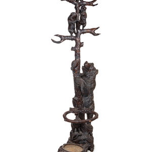A Black Forest Carved Wood Hall