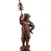 A Black Forest Carved Wood Bea