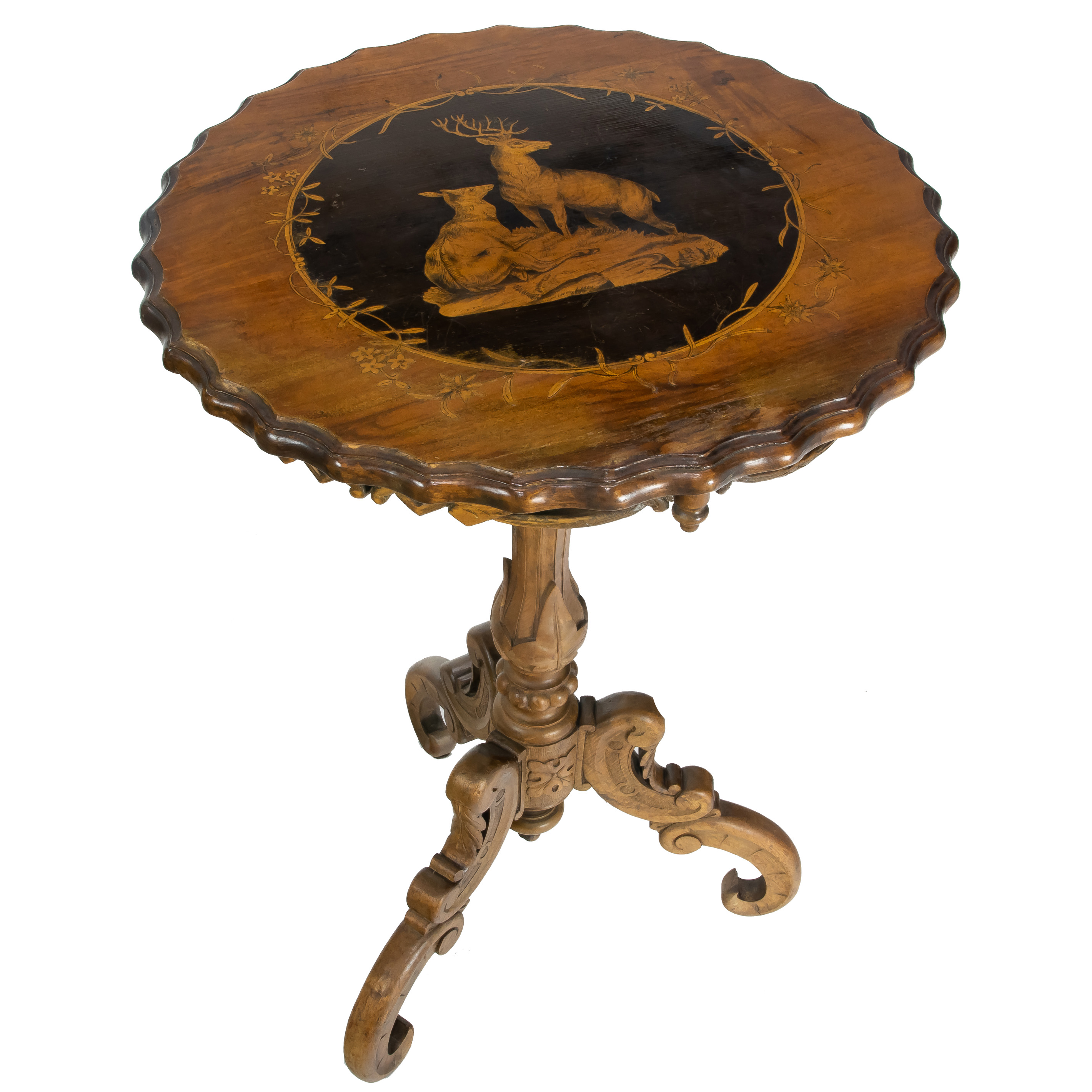 A BLACK FOREST STYLE MARQUETRY