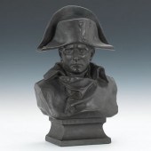 A Black Porcelain Bust of Napo