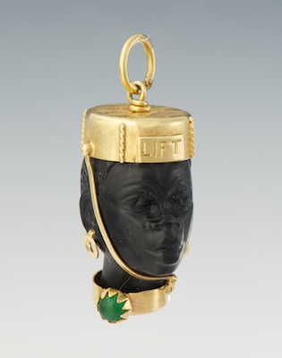 A Blackamoor 18k Gold Pendant 18k
