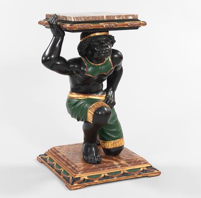 A Blackamoor Pedestal Table