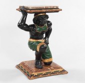 A Blackamoor Pedestal Table Ca