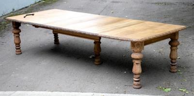 A bleached oak extending dining