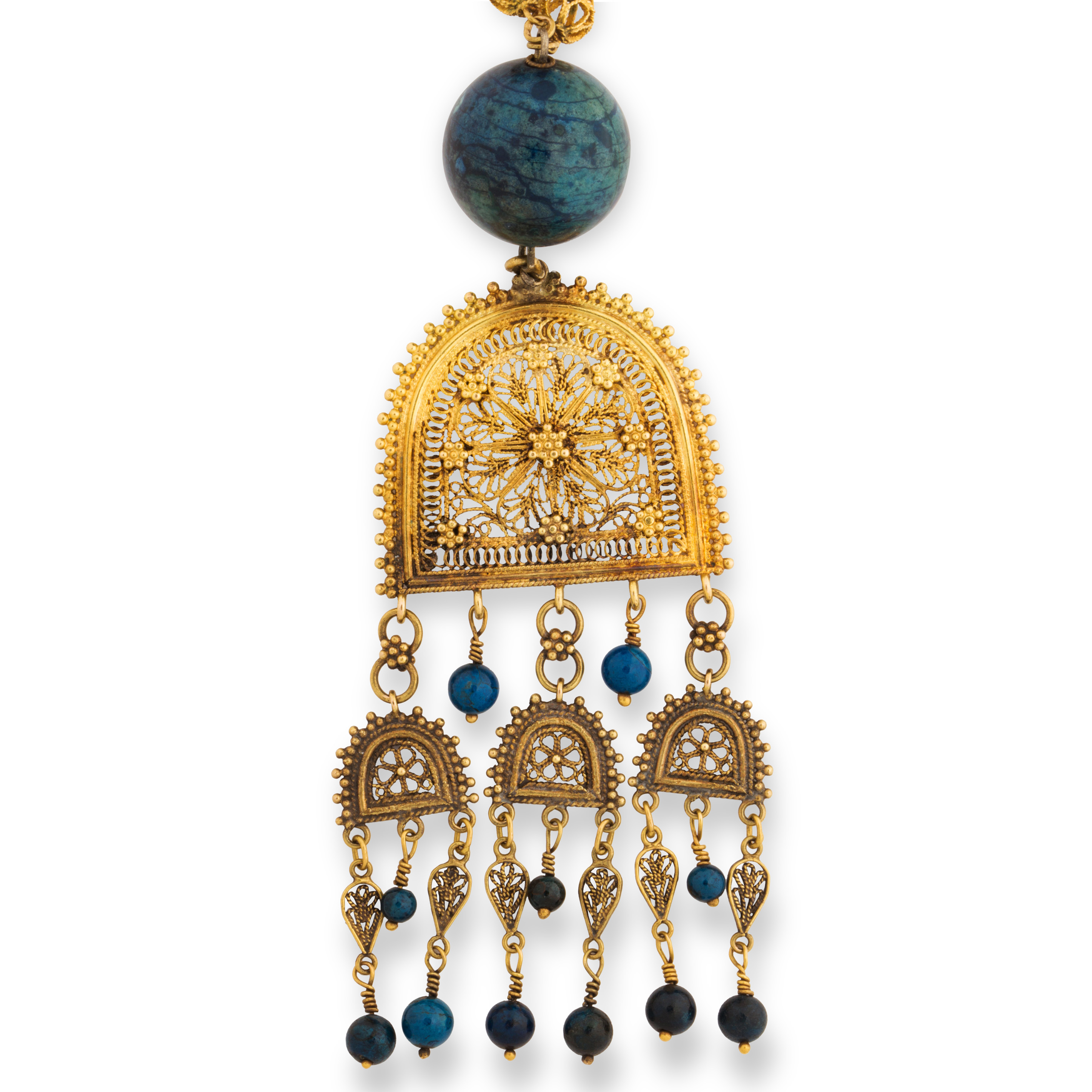 A BLOODSTONE AND FOURTEEN KARAT