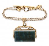 A BLOODSTONE AND GOLD-FILLED W