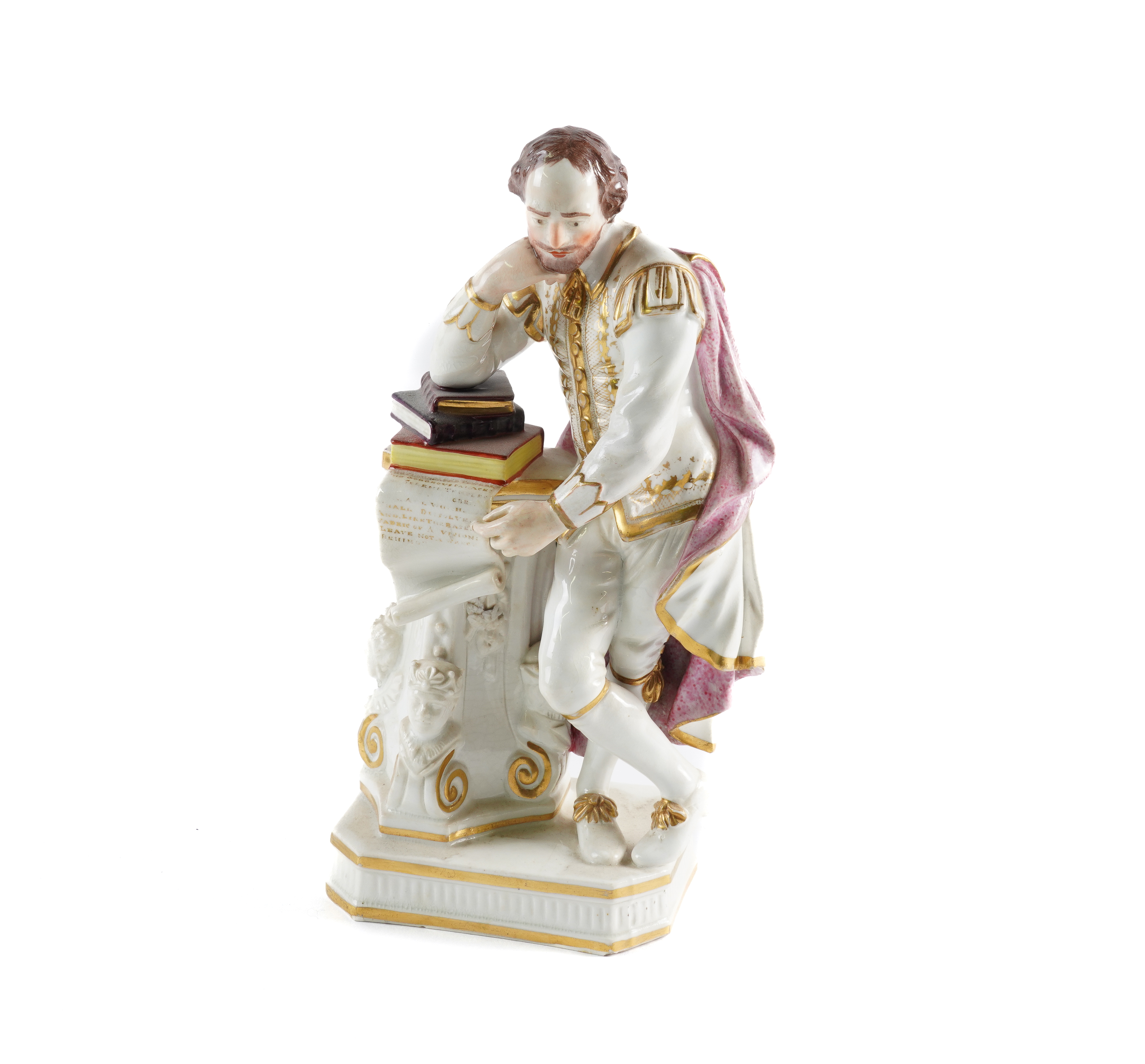 A BLOOR DERBY FIGURE OF SHAKESPEARE