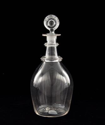 A Blown Clear Glass Decanter The