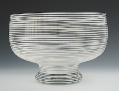 A Blown Glass Centerpiece Bowl 20th
