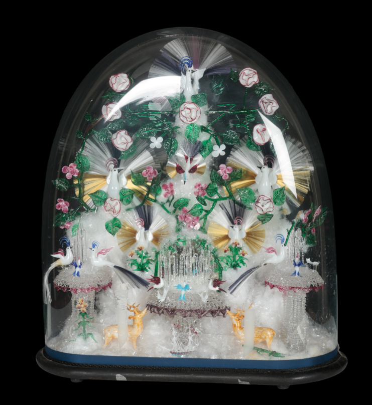 A BLOWN GLASS DIORAMA 20th century,