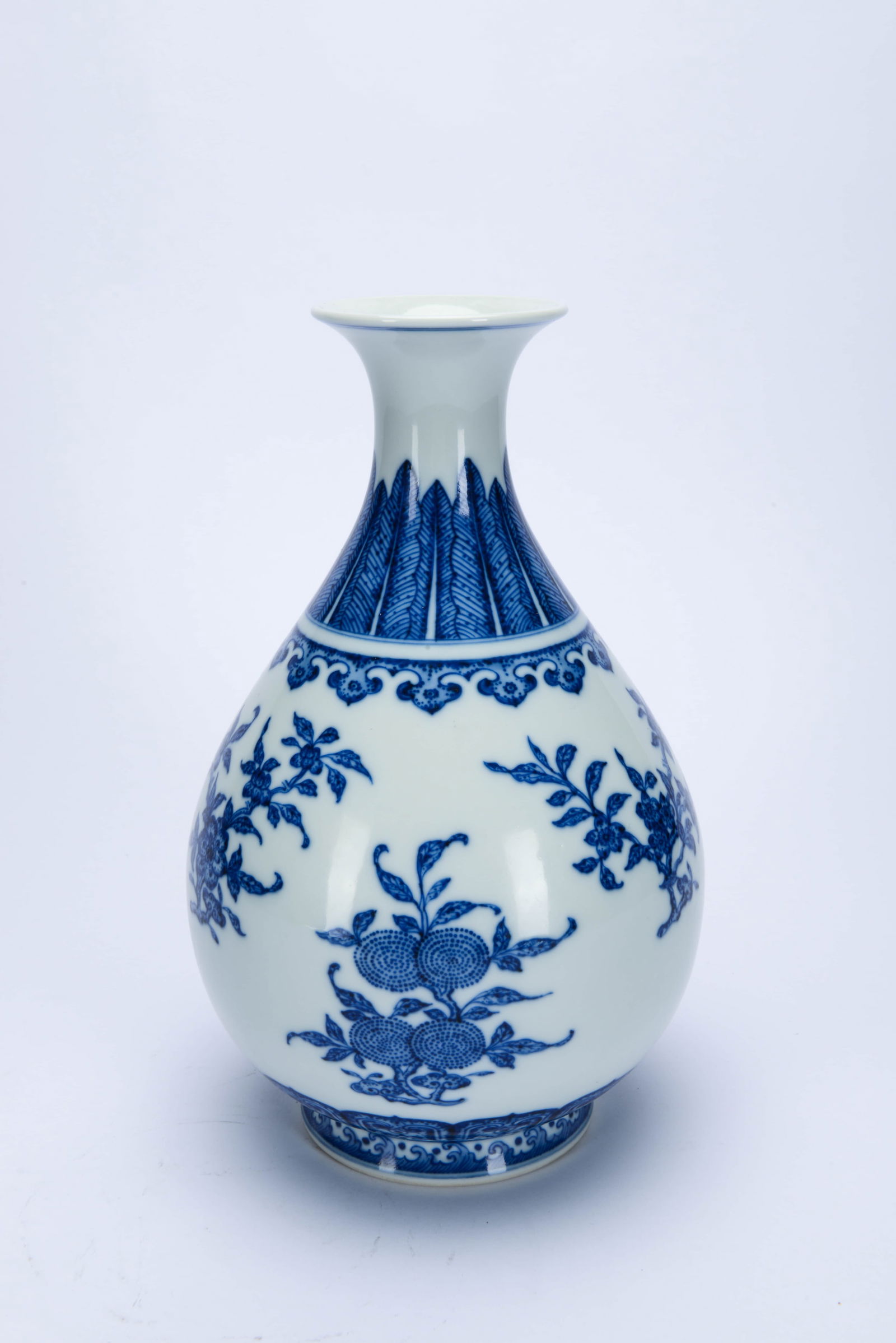 A BLUE AND WHITE 'BLOOMING BRANCH