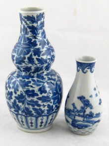 A blue and white Chinese double