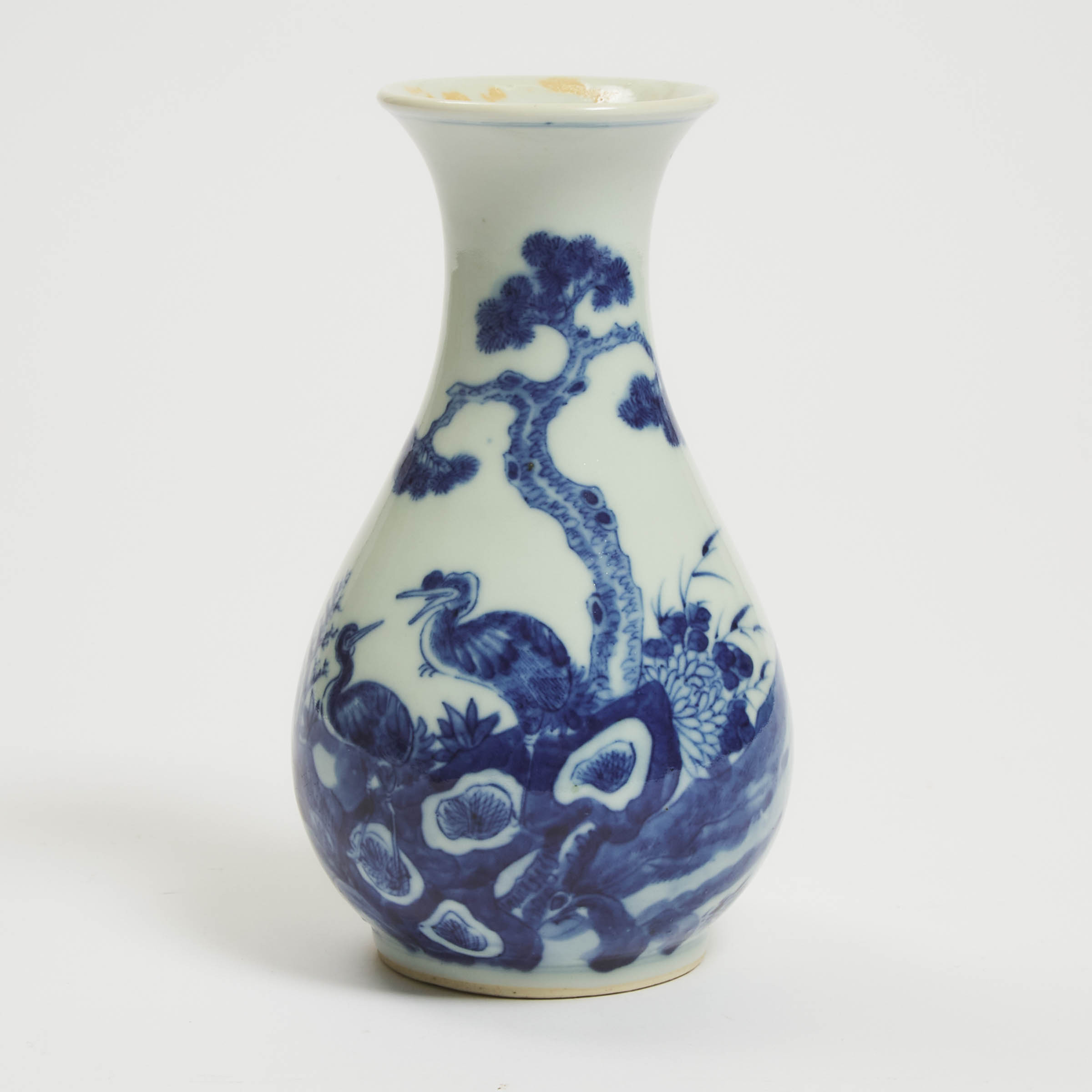 A Blue and White 'Cranes and