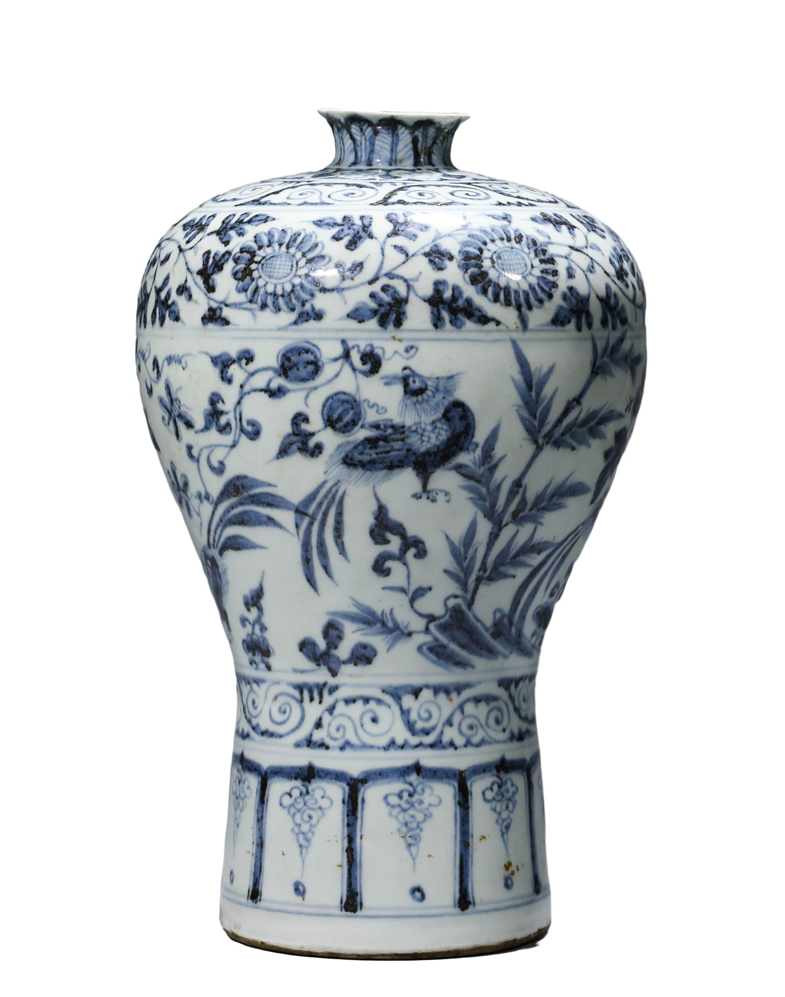 A BLUE AND WHITE 'FLOWER AND