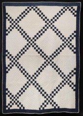 A BLUE AND WHITE IRISH CHAIN P